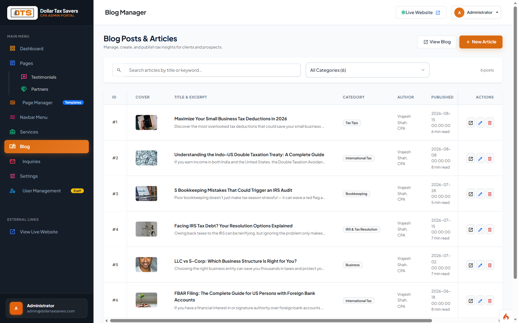 Blog Manager